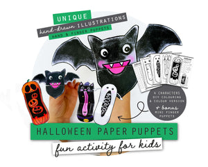 Halloween Printable Paper Puppets