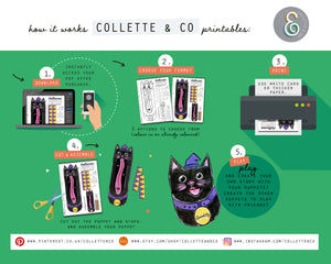 Halloween Printable Paper Puppets